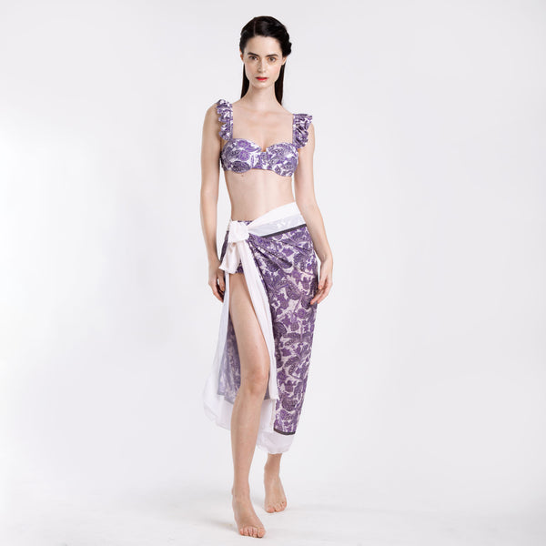 PURPLE DRAGONFLY TWO PIECE + SARONG