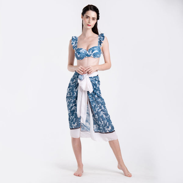 BLUE DRAGONFLY TWO PIECE + SARONG