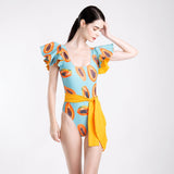 RUFFLED PAPAYA BACKLESS