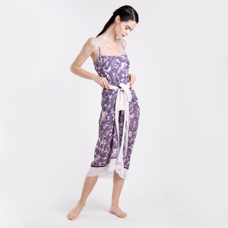 PURPLE PEEKABOO + SARONG