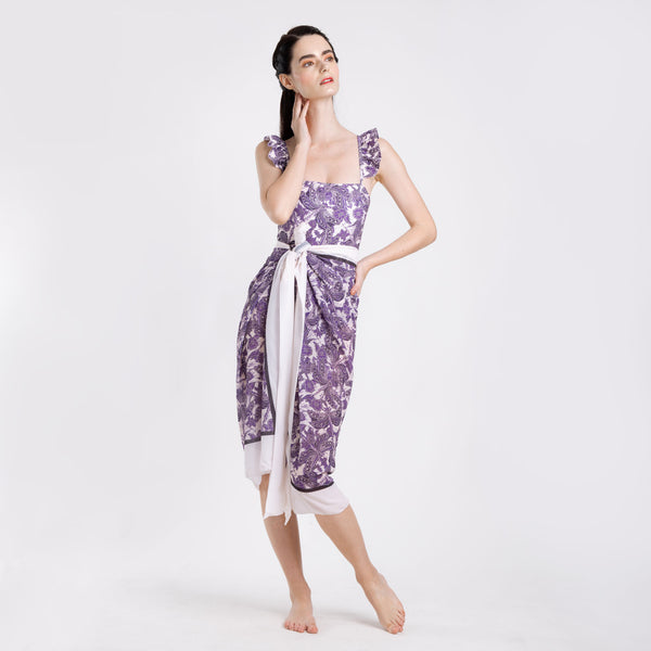 PURPLE DRAGONFLY ONE PIECE + SARONG