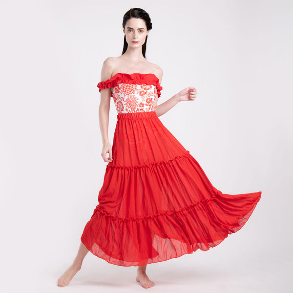 RED SENORITA ONE PIECE + SKIRT