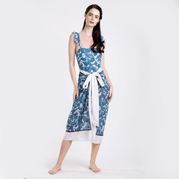 BLUE DRAGONFLY ONE PIECE + SARONG