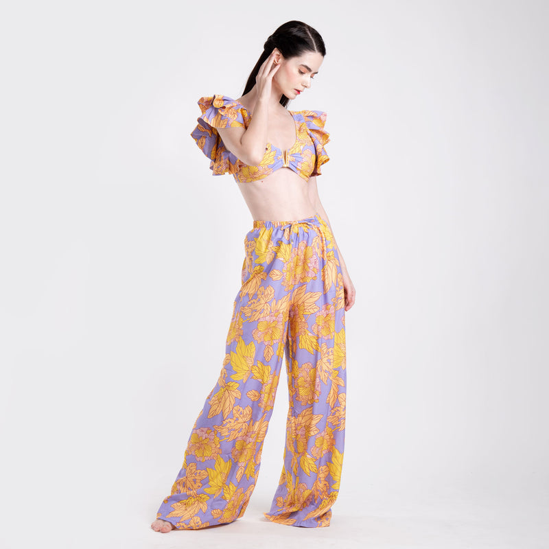 PURPLE AUTUMN RUFFLED HIGHWAIST + PANTS