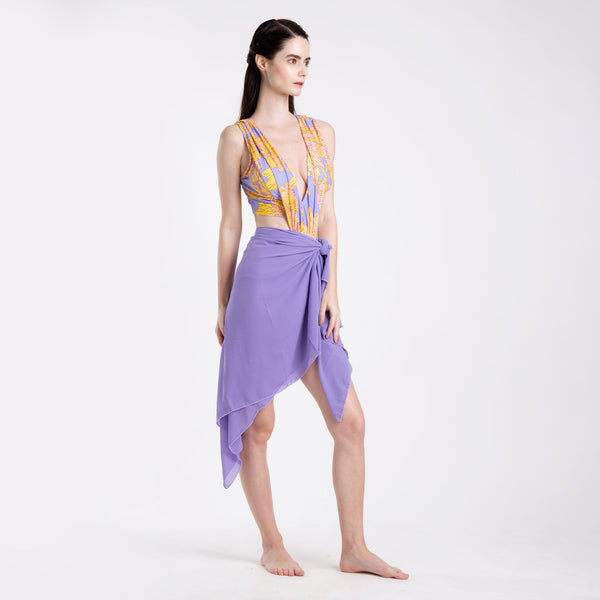PURPLE AUTUMN PEEKABOO + SARONG