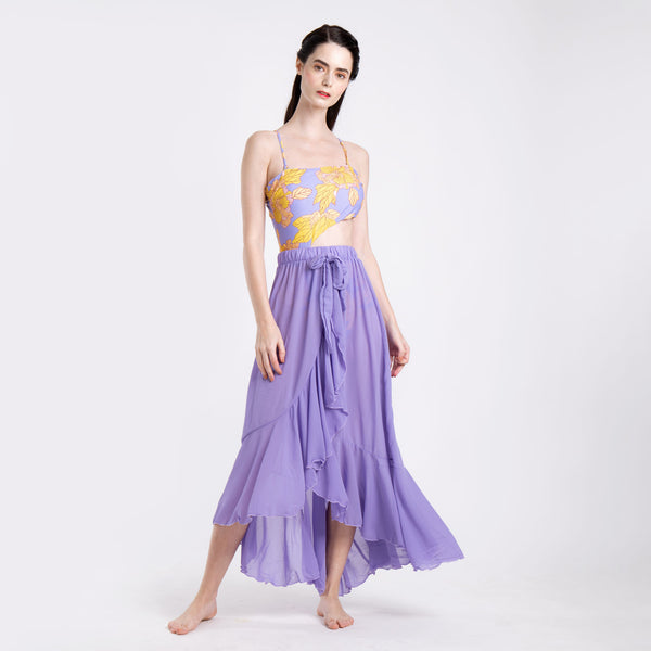 PURPLE AUTUMN CUTOUT + SKIRT