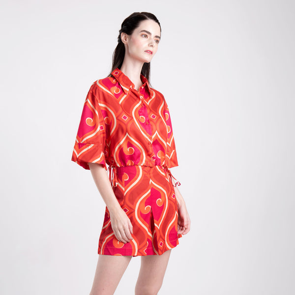 ROYAL ORANGE SKIRT SET