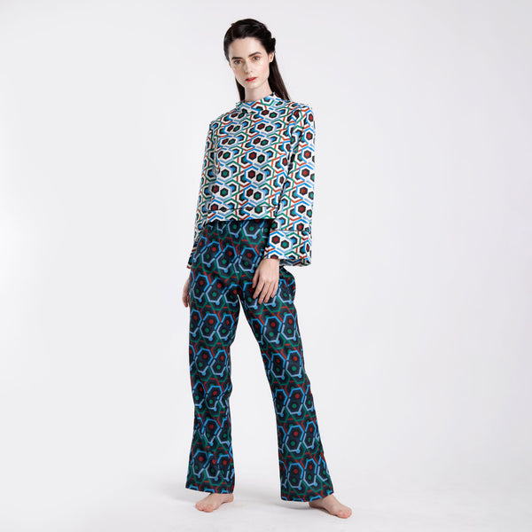 PRINTS ON PRINTS PANTS SET