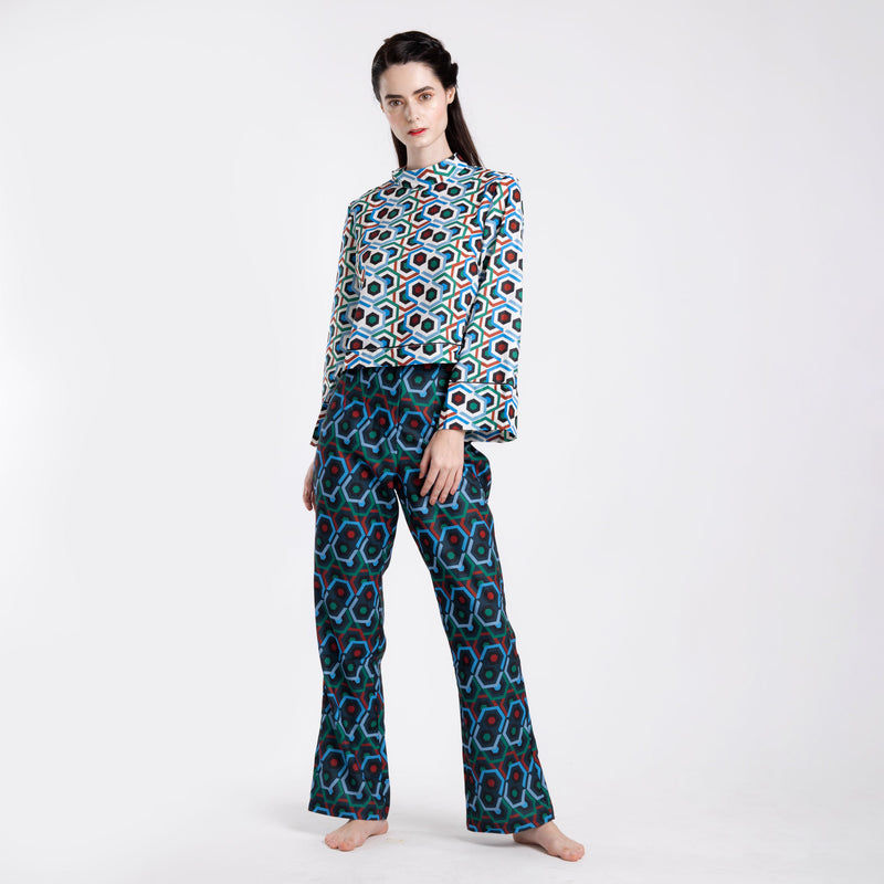 PRINTS ON PRINTS PANTS SET