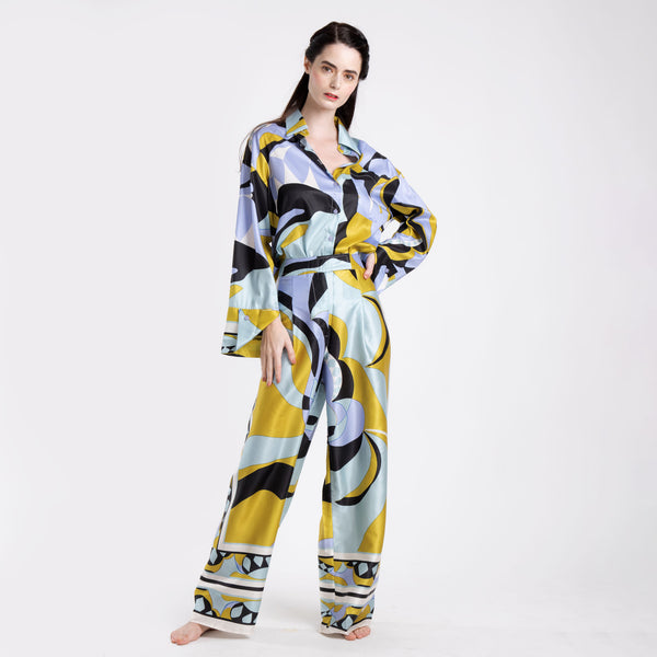 PRINTED PASTEL RETRO PANTS SET