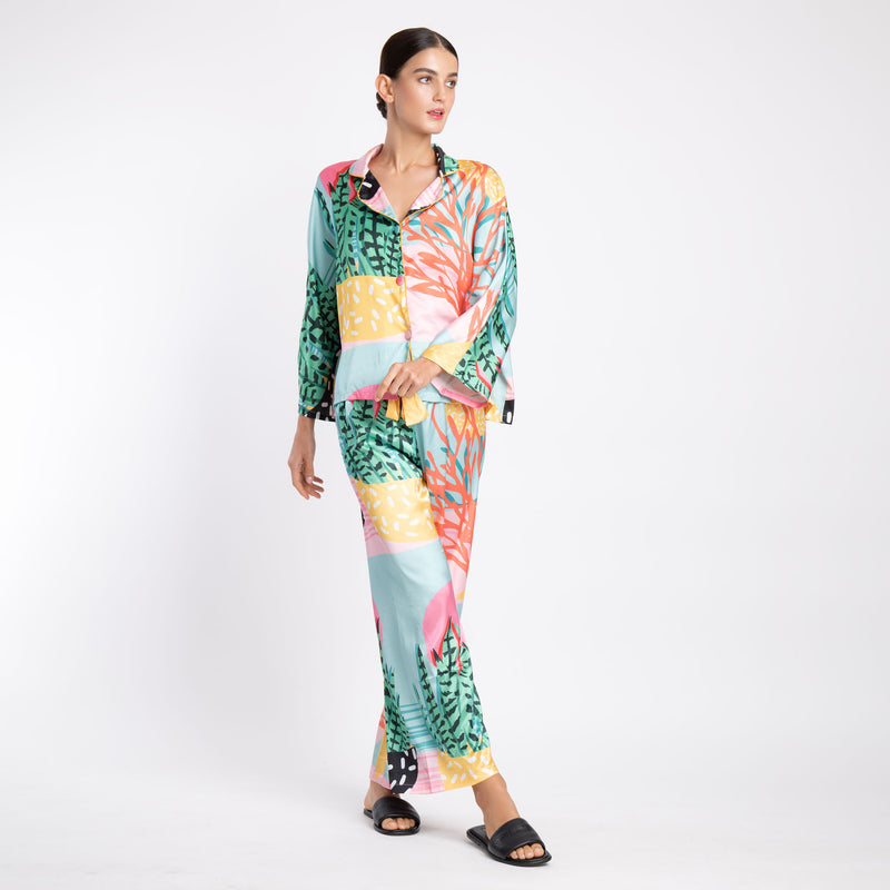 HAWAIIAN LONG SILK SATIN