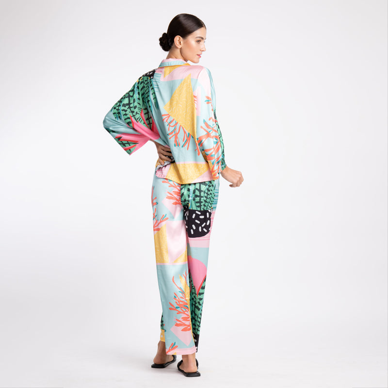 HAWAIIAN LONG SILK SATIN