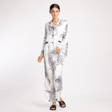 WHITE TIGER SILK SATIN