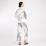 WHITE TIGER SILK SATIN