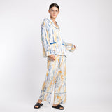 RUSTIC ABSTRACT SILK SATIN