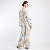 RUSTIC ABSTRACT SILK SATIN