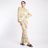 SPRING FLORAL SILK SATIN