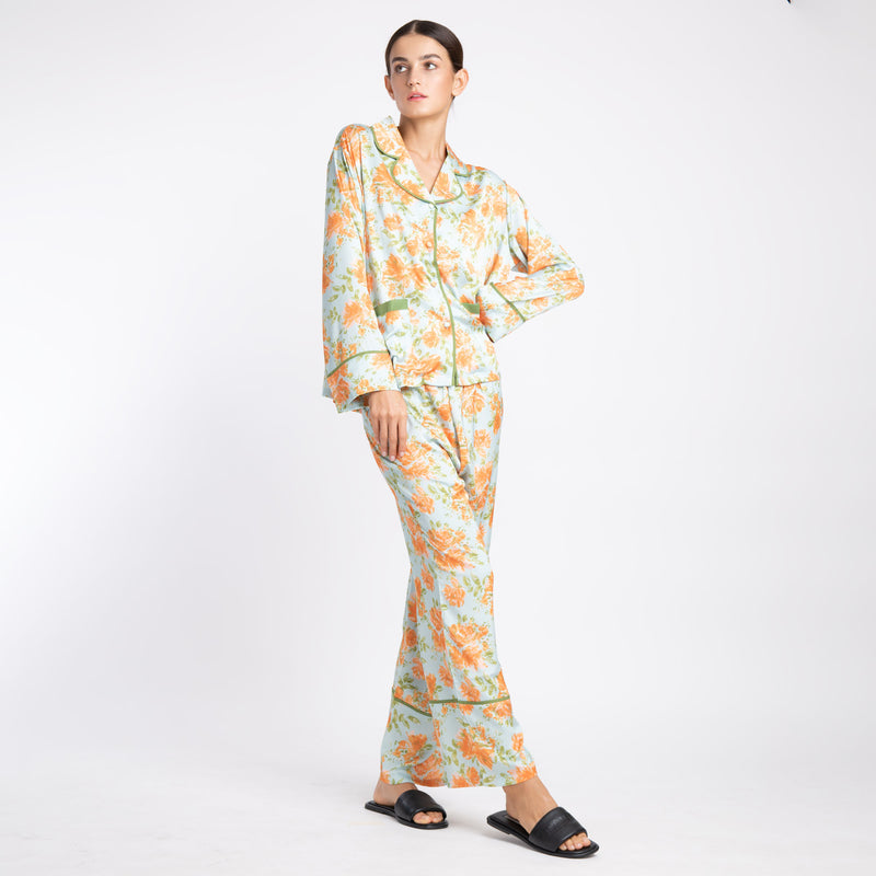 SPRING FLORAL SILK SATIN