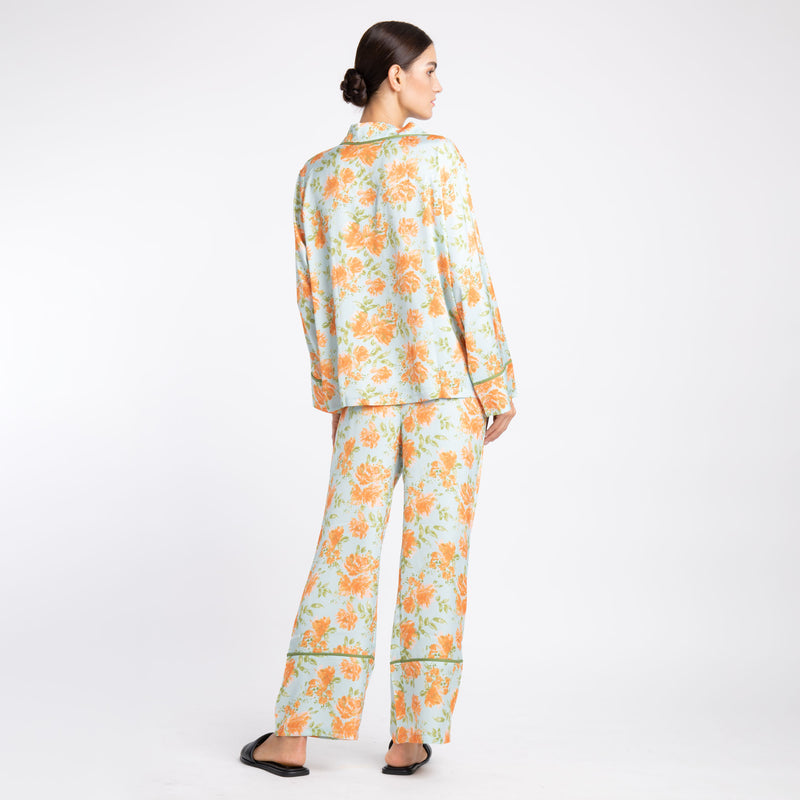 SPRING FLORAL SILK SATIN