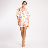 CORAL ORANGE SILK SATIN