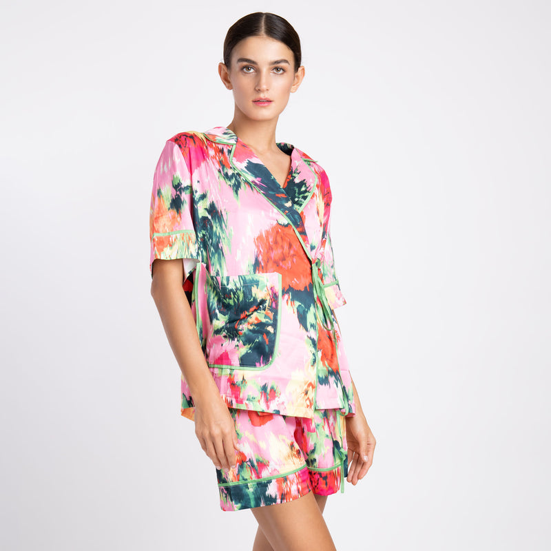 FLORAL SHORT SILK ICE