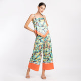 PRINTED SCARF PANTS SET