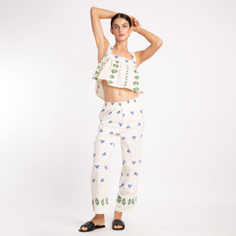 FLORAL PATTERN CROP SET