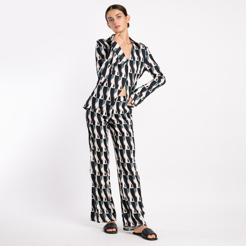 HANGING BELL PRINTED PANTS SET