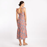 FLORAL BOWKNOT POPLIN DRESS