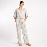 GREEN LINES LONG SET