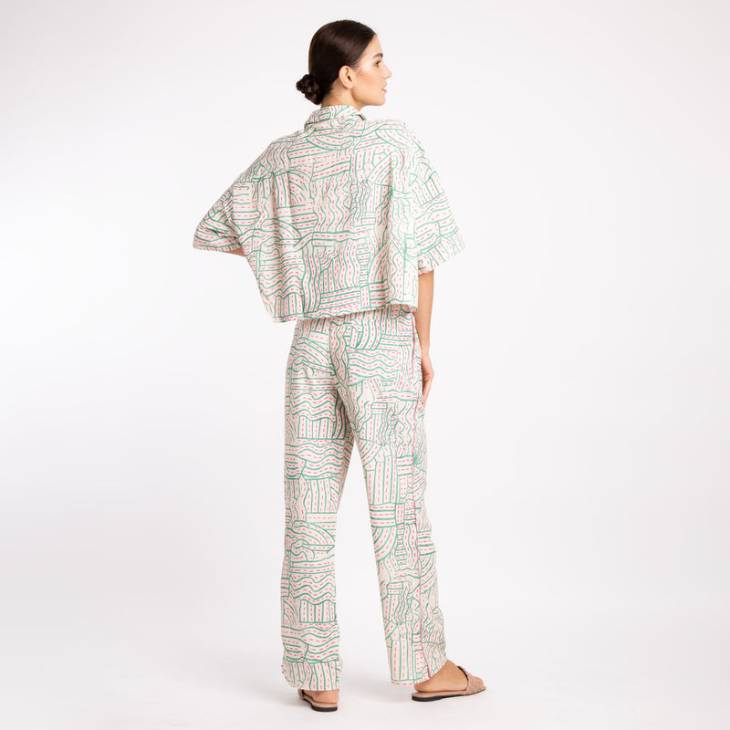 GREEN LINES LONG SET