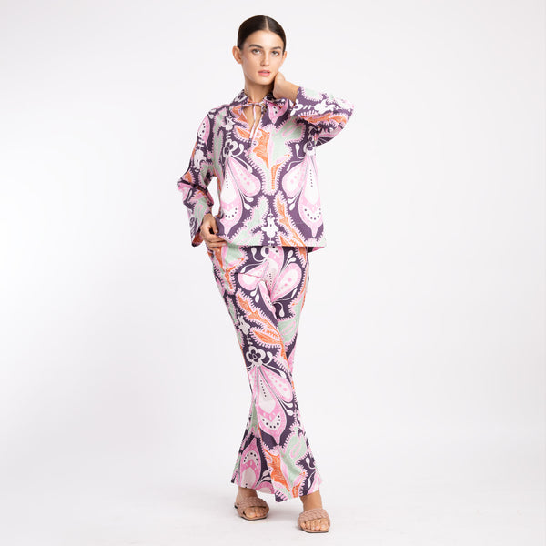 FLORAL FESTIVAL PRINTED PANTS SET