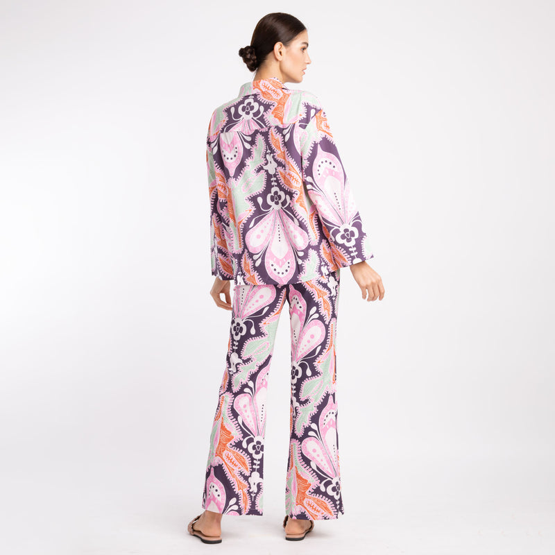 FLORAL FESTIVAL PRINTED PANTS SET