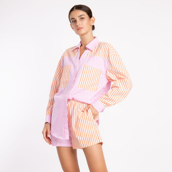 PINK ORANGE LONGSLEEVES SET