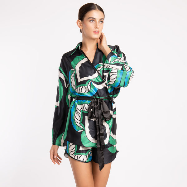 ROYAL KIMONO SHORT SET