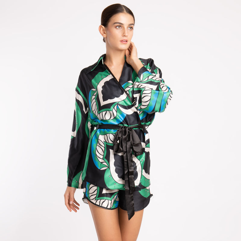 ROYAL KIMONO SHORT SET