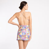 FLORAL BACKLESS DRESS